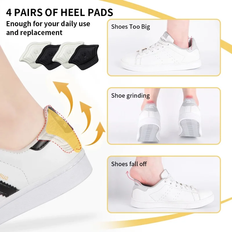 Shoe Insoles Shoe Heel Pads 2/6/10pcs Insoles Heel Pads Lightweight for Sport Shoe Adjustable Size Back Sticker Antiwear Feet Cushion Insole Heel Protector