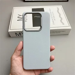 Luxury PU Silicone Shockproof Phone Back Cover - Soft Protective Shell with TPU Bumper - Reno 14F (Sky blue)