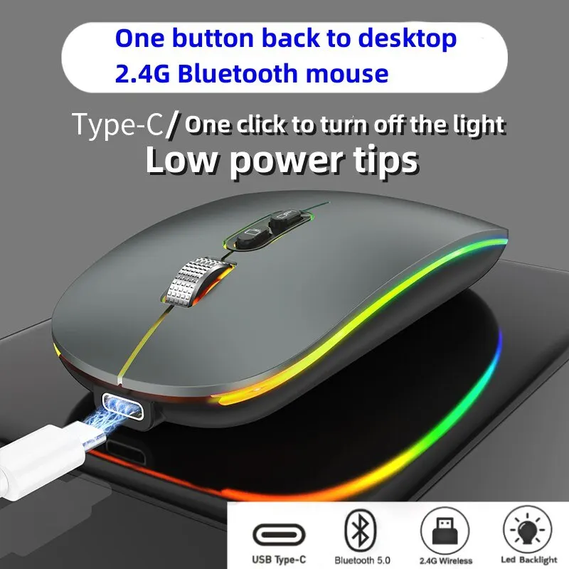 

M103 Wireless Mouse USB Rechargeable Mouse 2.4 GHz 1600DPI Bluetooth Mouse for Notebook PCgame Mouse