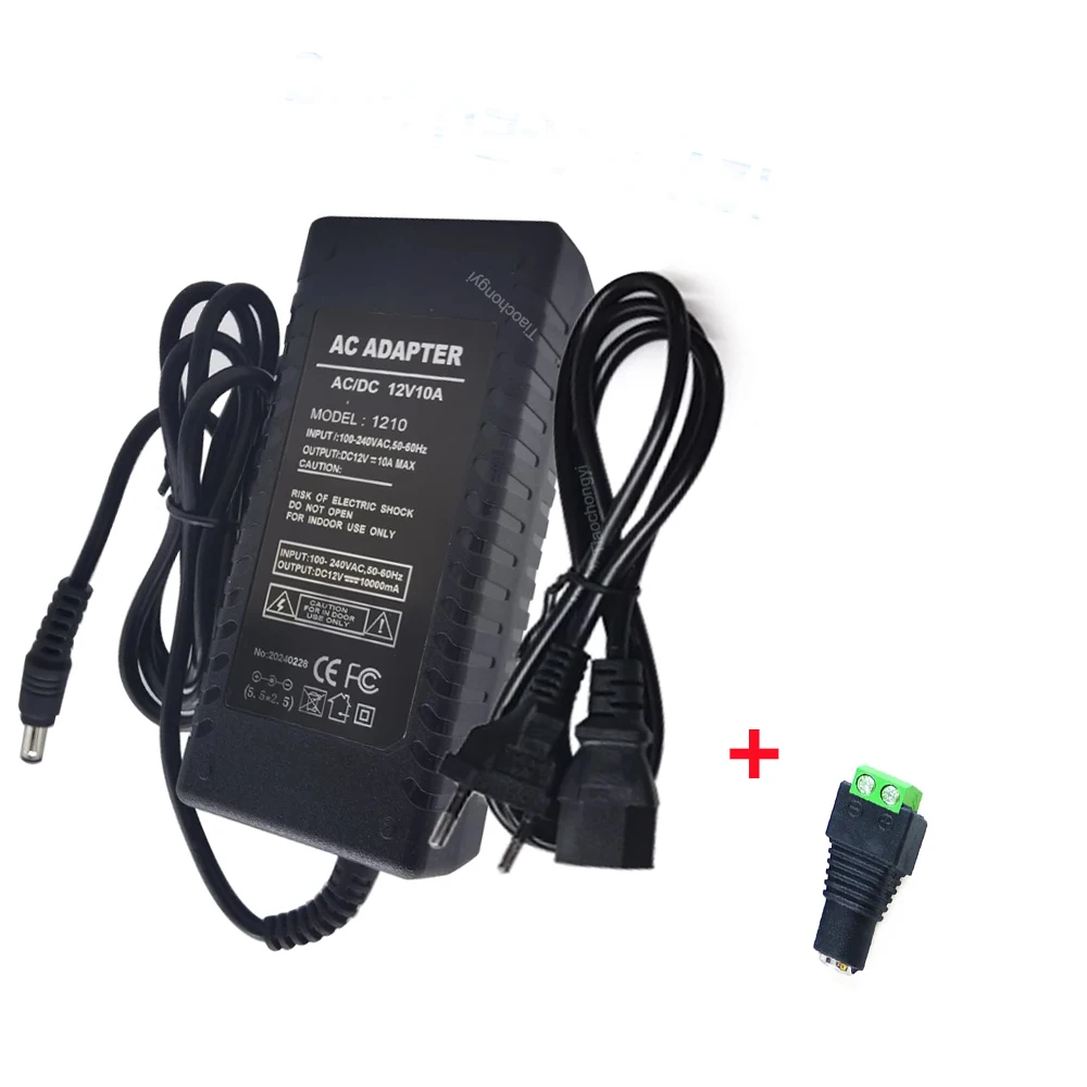 변압기 LED 스트립 조명, EU/US UK AU 전원 공급 장치 어댑터, 12V 10A, 10 amp, 120W DC