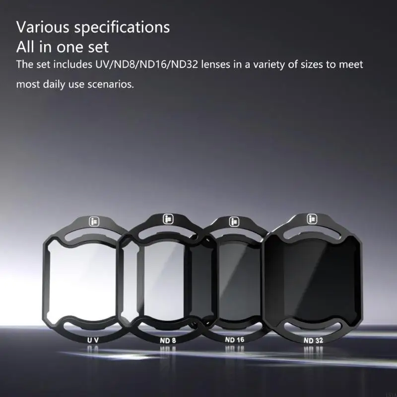 Kit 4 Filtres ND UV ND8 ND16 ND32 pour DJI O4Pro - Accessoires Drone