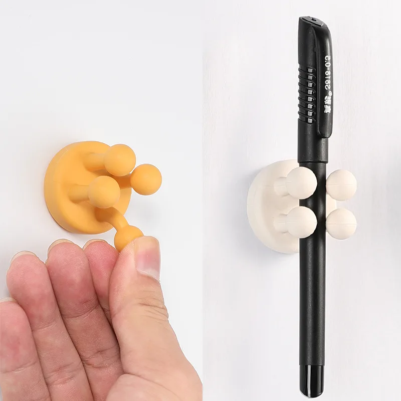 

Silicone Toothbrush Razor Holders Hook Wall Door Hooks Traceless Office Hook Wall Kitchen Sticking Hook Bathroom Hook Organizer