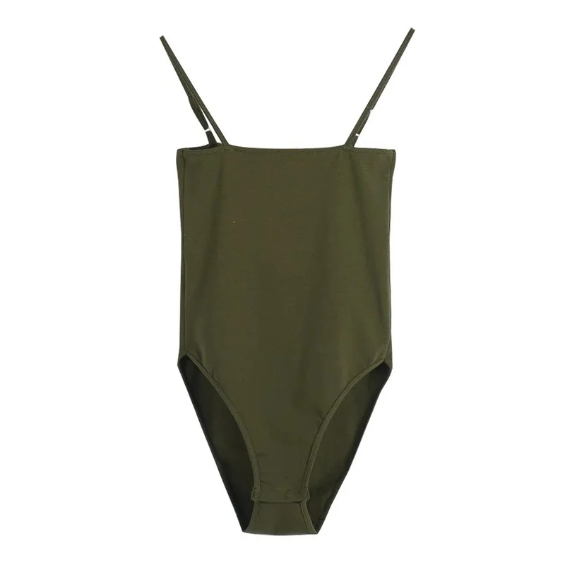 Summer Simple Swimwear Push Up Sling Bikinis Set One Piece Camisole 2023 Women Fashion Elegant Beach Party Holiday Bathing Suit