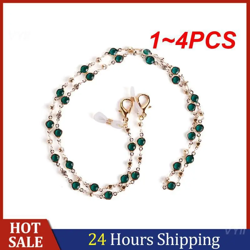 

1 ~ 4 шт. искусственная веревка модный дизайн Элегантные богемные хрустальные аксессуары цепочка для очков Модный популярный жемчуг в форме сердца