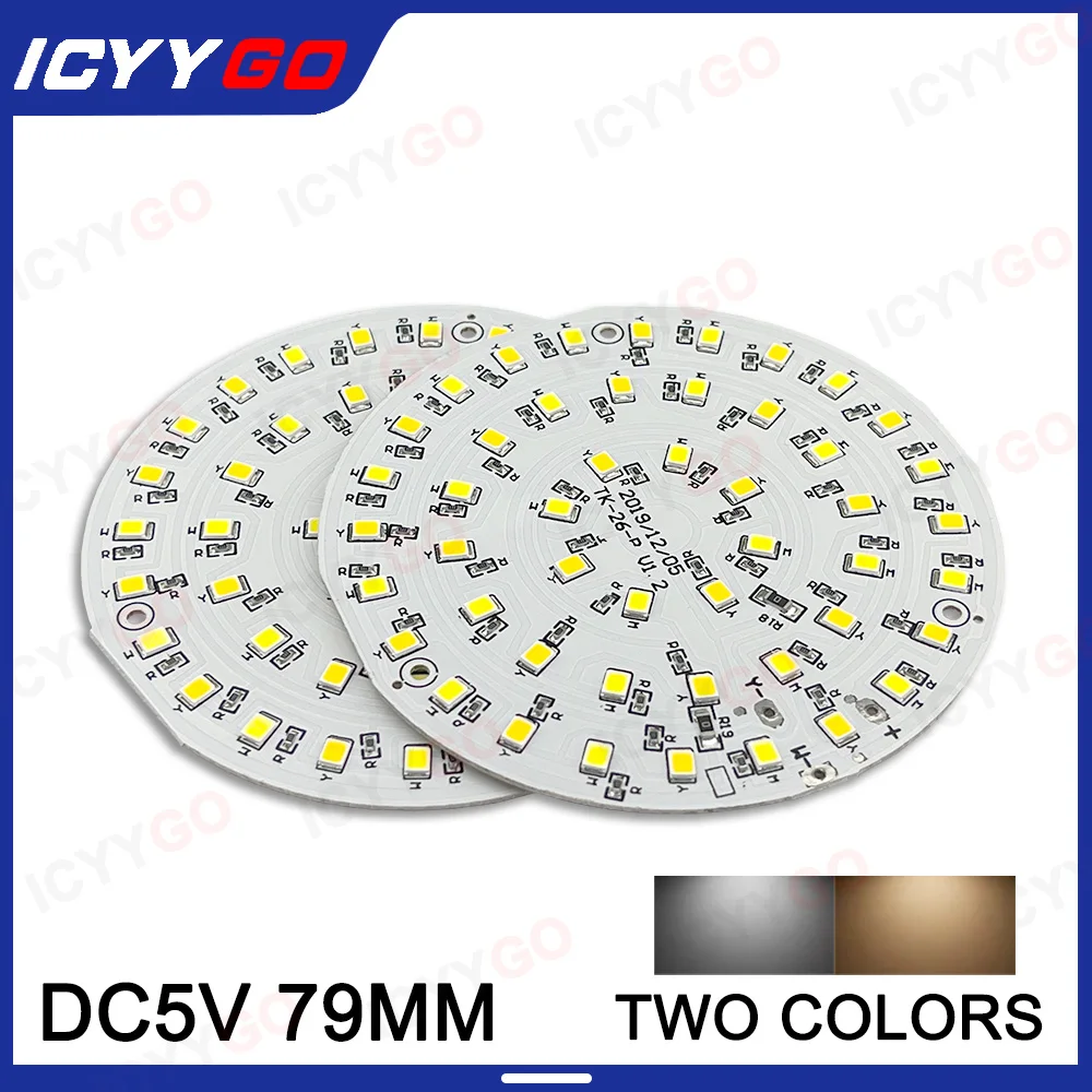 DC5V High Brightness LED Light Panel Dual Color Temperature White Warm ...