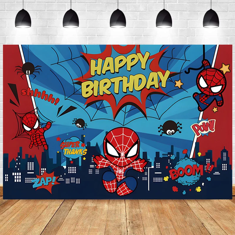 Spidey City Background Spidey And His Amazing Friends Birthday Party Decoration Boys Spiderman Super Hero City Building Background