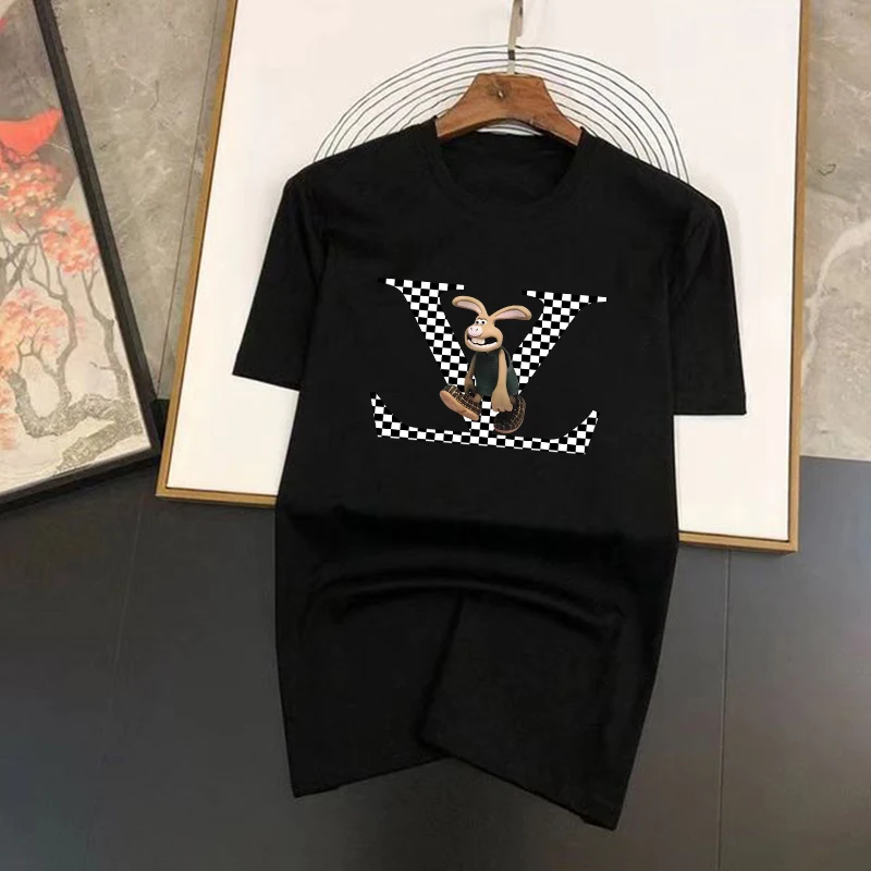 T Shirt Summer Men's Short Sleeve T-shirt Women's Summer Casual Top Tees Harajuku Cotton Overdized Graphic Clothing Fashion Brand