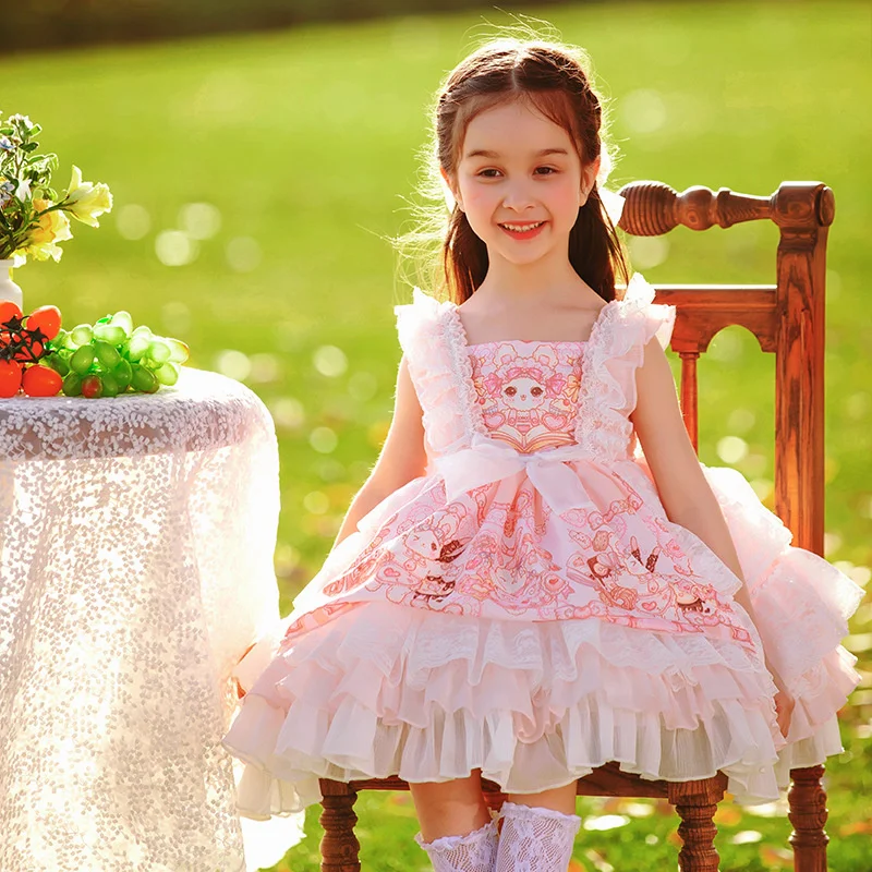 Summer New Girls Lolita Cute Cartoon Princess Skirt Children's Puffy Skirt