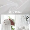 1Pc  Super Soft Chiffon White Tulle Sheer Curtains for Living Room Lining Bedroom Window Decor HOTEL Door Luxury Modern 거즈 커튼 2