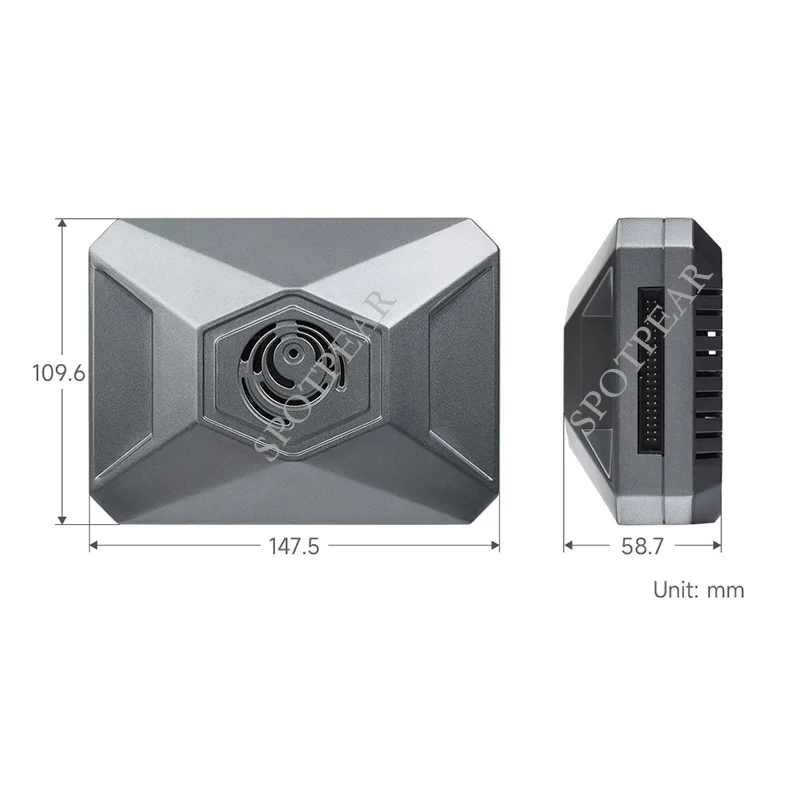 Caixa de Metal Especializada para Jetson Nano Desenvolvedor Kit Liga de Alumínio Irradiando Case - Imagem 2