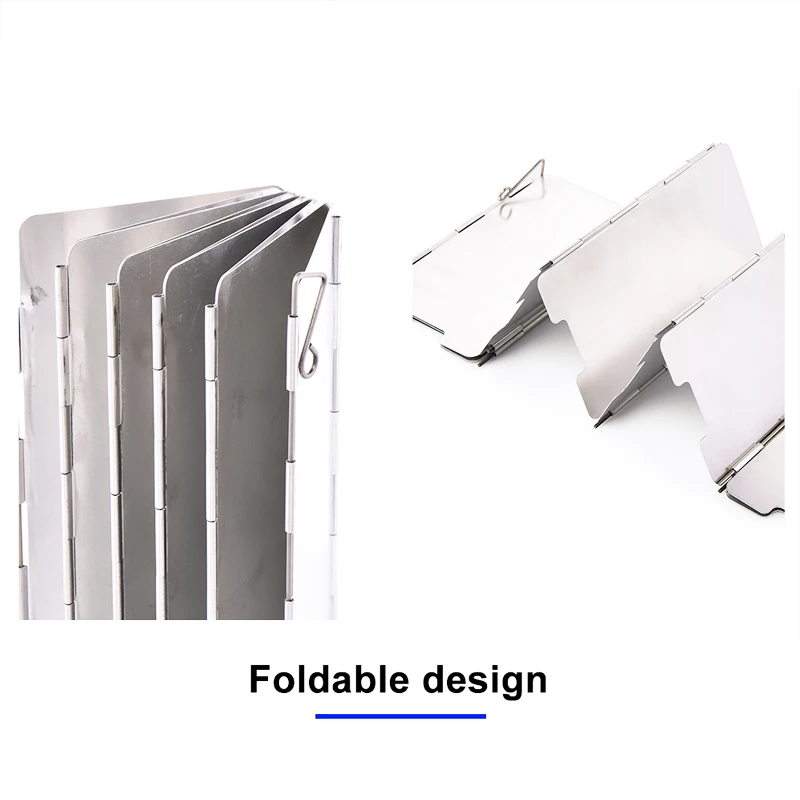 Description Picture 6 of itemFoldable Gas Stove Windshield Outdoor Camping Cooking Burner Windproof Screen Aluminium Wind Shield Deflector Picnic Furnance