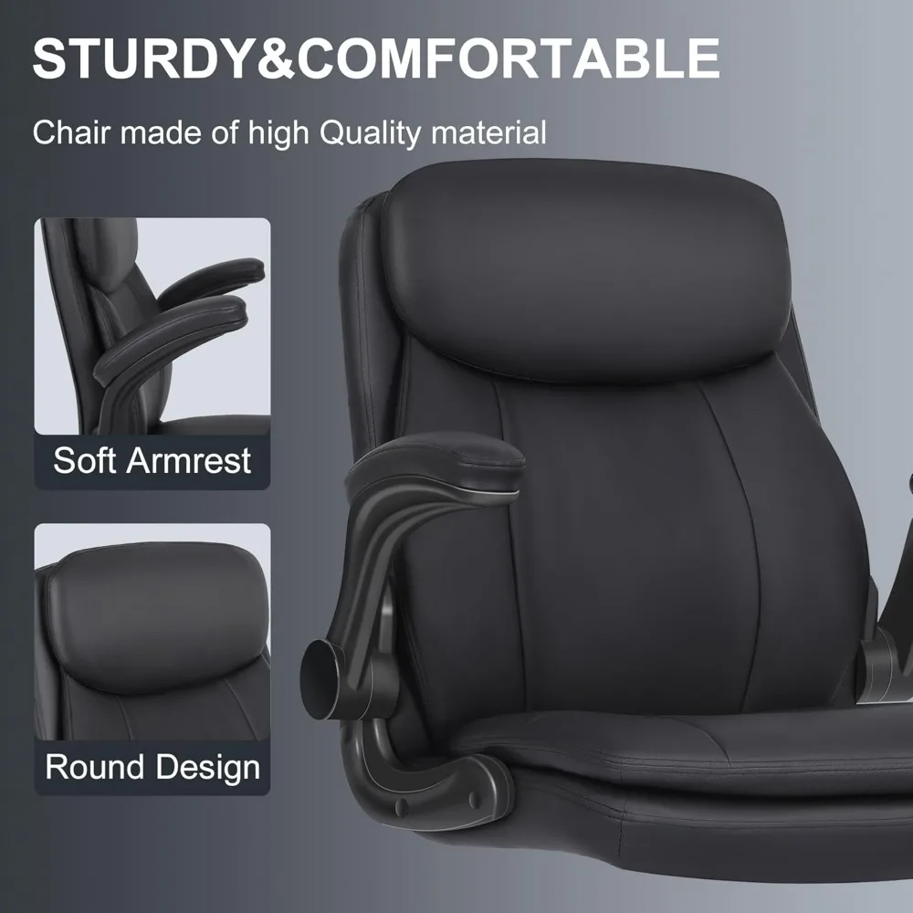 Tall Office Chair, Drafting Chair for Standing Desk, High Desk Chair with Adjustable Height and Flip-up Arm 5