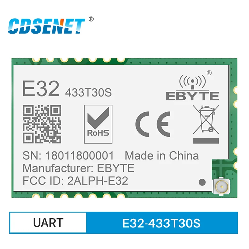 LoRa 433MHz rf Module 1w Long Range Transceiver CDSENET E32-433T30S UART SMD 30dBm 433 mhz IOT Transmitter Receiver