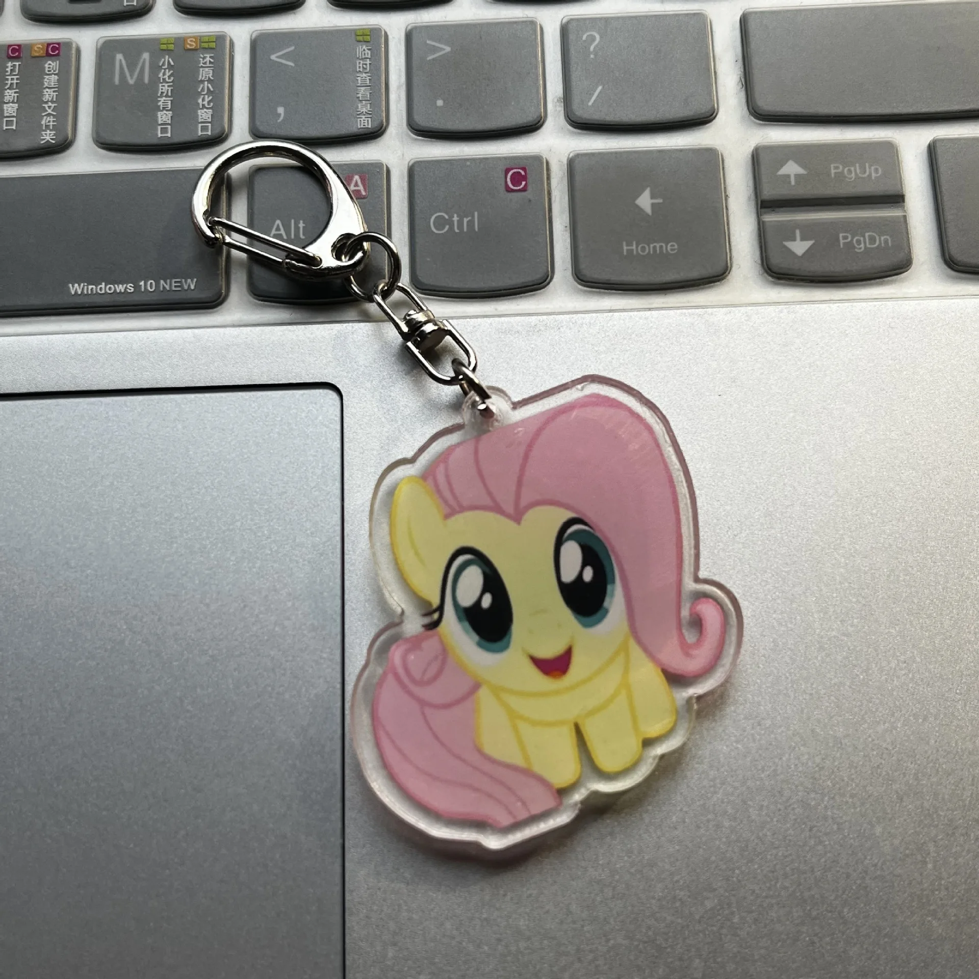 My Little Ponys Key Chain Anime Unicorn Acrylic Keychains Kids Backpack Pendant Bags Car Key Ring Decoration Classic Toys Gift