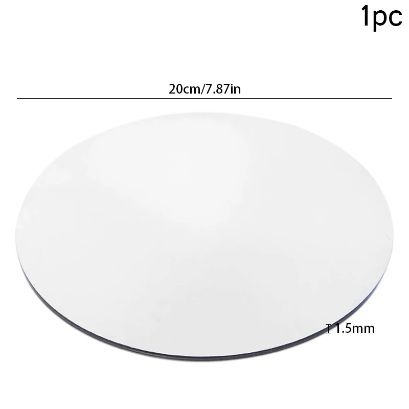 Round Mirror Glass Tray DIY Acrylic Candle Plates Dining Table Centerpiece Decor Hotel Home Wedding Celebration Party Decoration 6