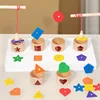 Children's Wooden Magnetic Color Shape Classification Cup Geometric Cognition Fishing Game Early Education Educational Toys 4