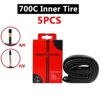 5PCS KENDA Camera d'aria per pneumatici per bicicletta 700C 18-23C 23-25C 28-32C 35-43C 45C Fotocamera Schrader Presta Valvola Camera d'aria Pneumatico per bici da strada