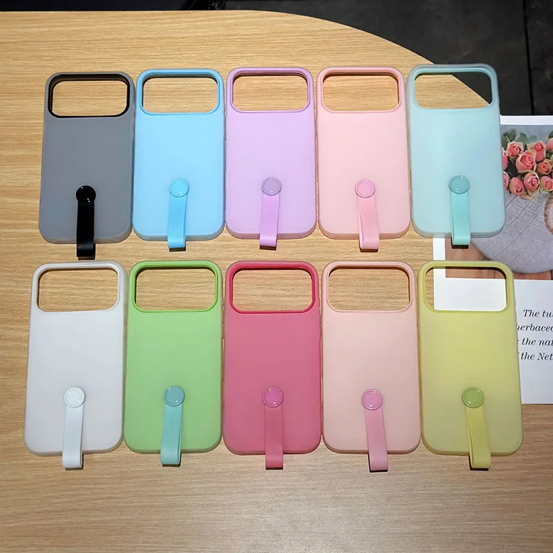 Dual-Function Jelly Phone Case with Wrist Strap Lanyard