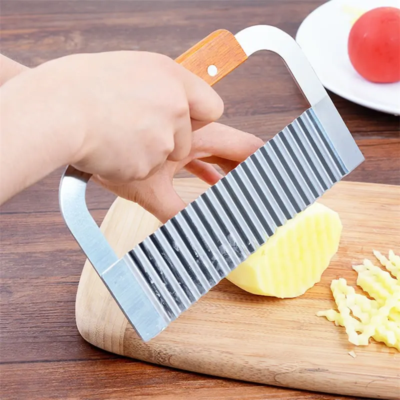 Нож для резки картофеля QueenTime измельчитель волнистый резак кухонный бытовой