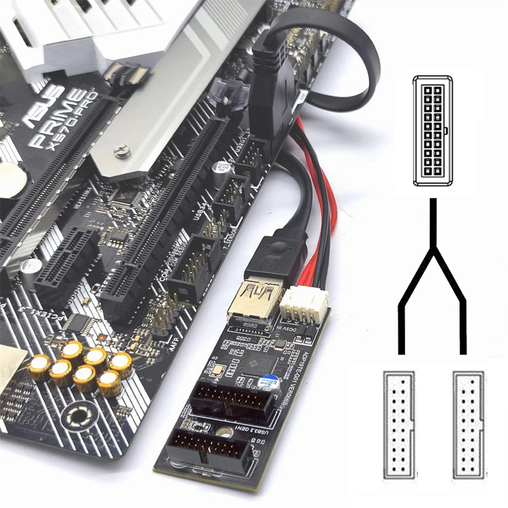 

Chenyang 5 Гбит/с Type-E или 3,0 контактный разъем для USB 20Pin и Type-E адаптер PCBA