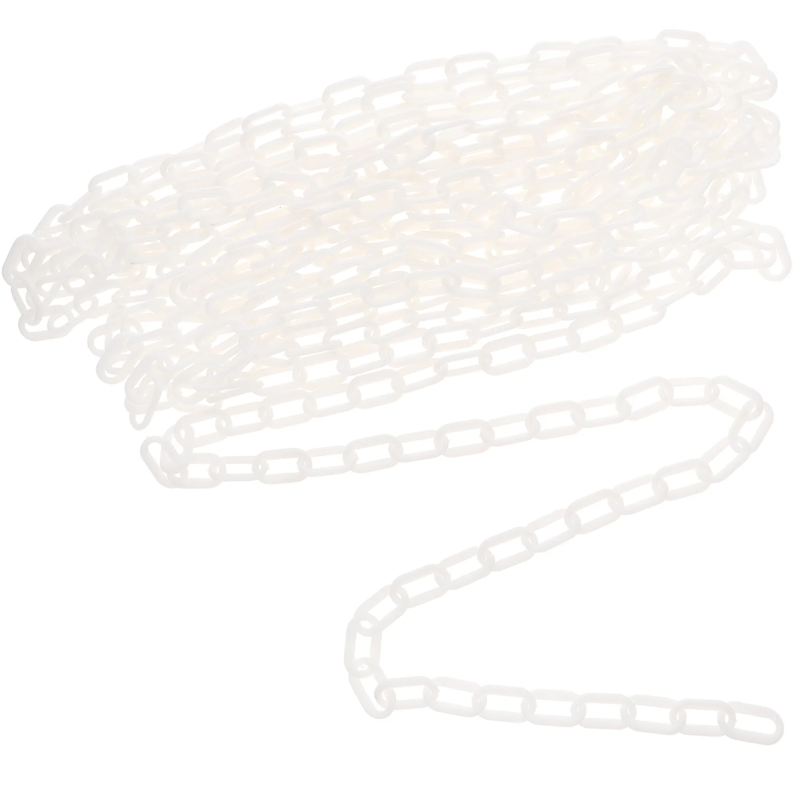 Plastic Safety Chain Lightweight Barrier Chain For Control Traffic Fence White Links Roadway Safety Barrier Linked plastic chain barrier