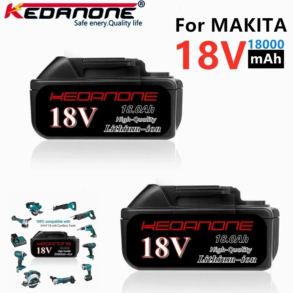 

New 18V18Ah Battery 18000mah Li-Ion Battery Replacement Power Battery for MAKITA BL1880 BL1860 BL1830battery+MAKITA Charger