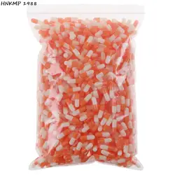 Clear Kosher Gelatin Capsules - 1000 Count, Size #2 (Orange)