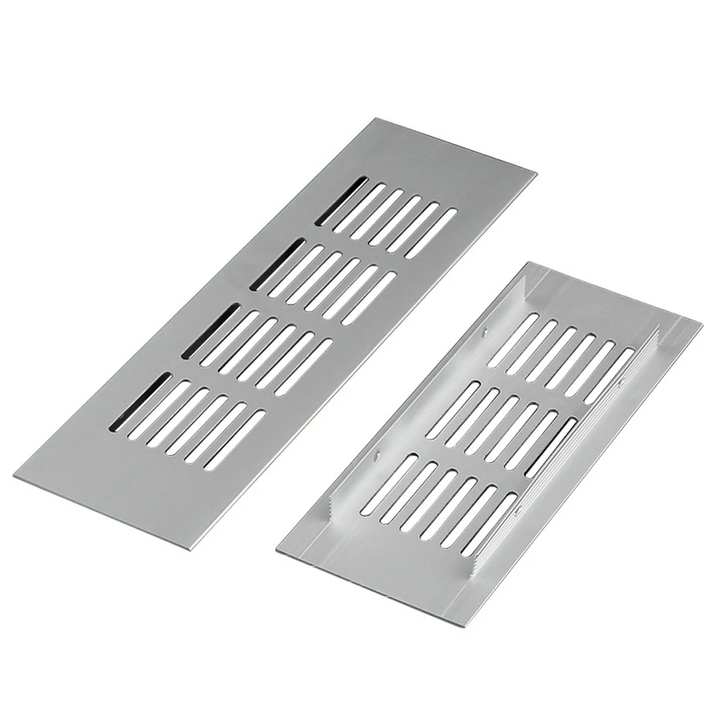 

60mm Aluminium Rectangular Cabinet Wardrobe Air Vent Grille Ventilation-Cover Cabinets Bathroom Doors Parts Accessories