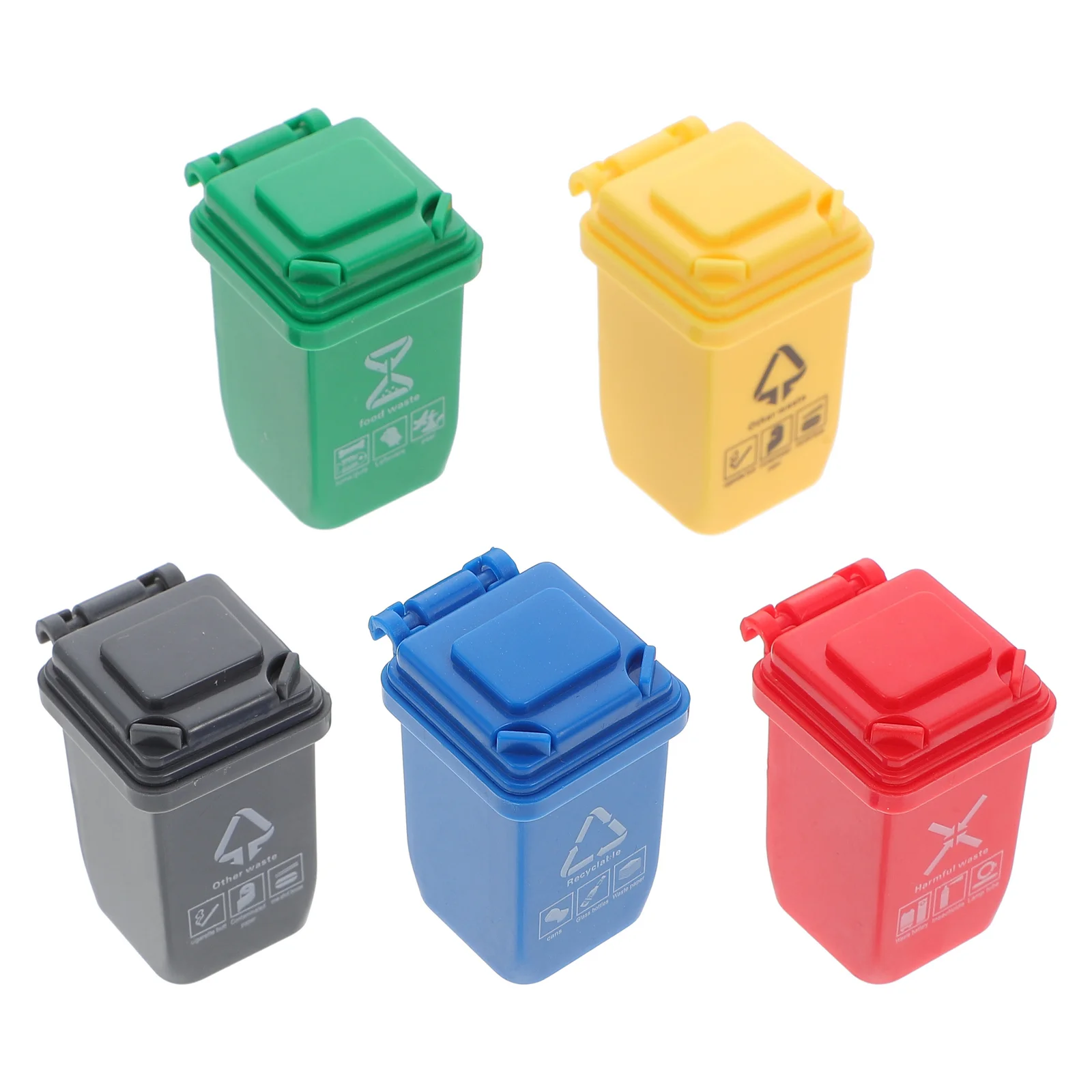

Tiny Trash Can Vehicle Garbage Bin Small Trash Can Miniature Trash Can Garbage Pail Model Miniature Scene Model