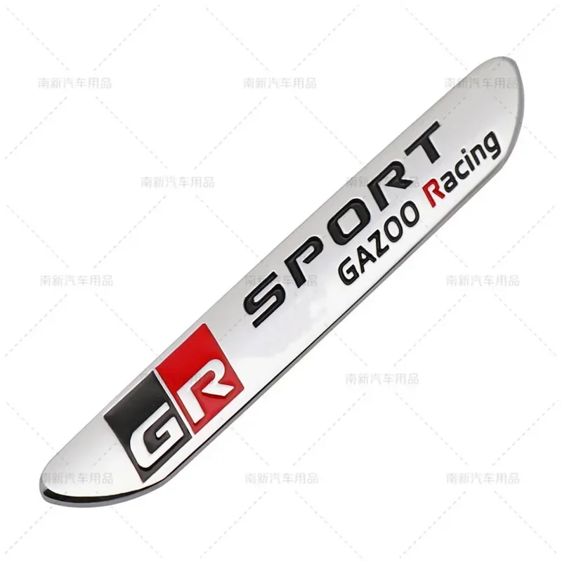 1Pcs 3D 금속 GR 스포츠 Gazoo 레이싱 사이드 펜더 엠블럼 후면 부츠 트렁크 배지 스티커 Toyota GRsport C-HR RAV4 Corolla Camry
