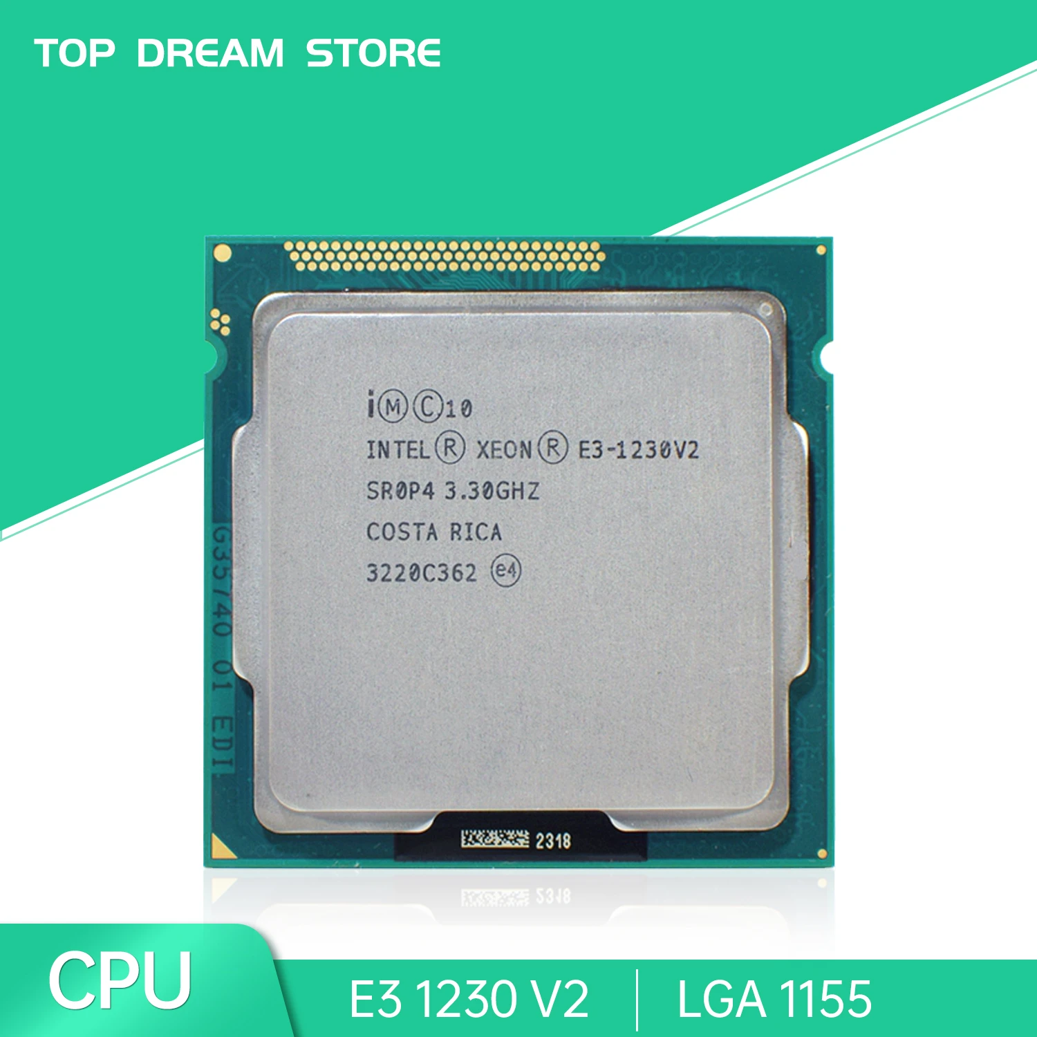 Intel Xeon Processor E3-1230 V2 E3 1230 V2 CPU 2.5GHZ LGA 2011 SR0P4 4 Core Desktop processor e3 1230V2 most powerful cpu