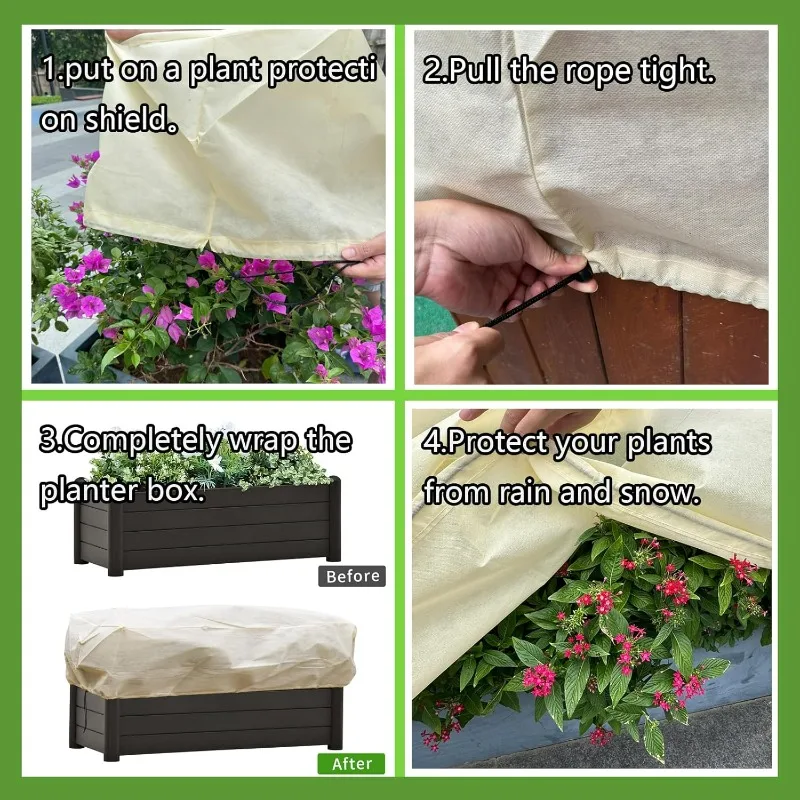 4styles Winter Plant Protection Cover with Drawstring Frost Blankets Garden Non-woven Warm Bag Anti-Freeze Shrub Protection Bags - Image 5
