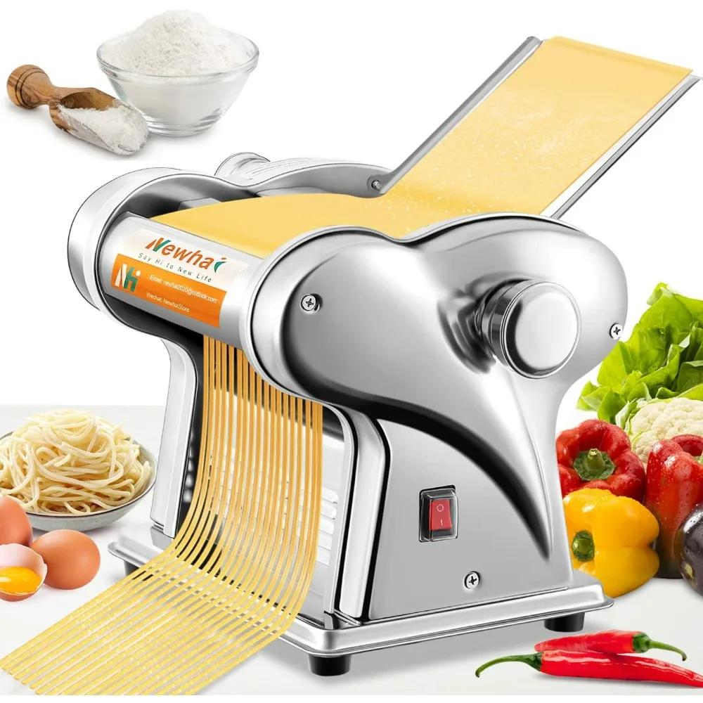Electric Family Pasta Maker Machine Noodle Maker Pasta Dough Spaghetti Roller Pressing Machine Stainless Steel 135W