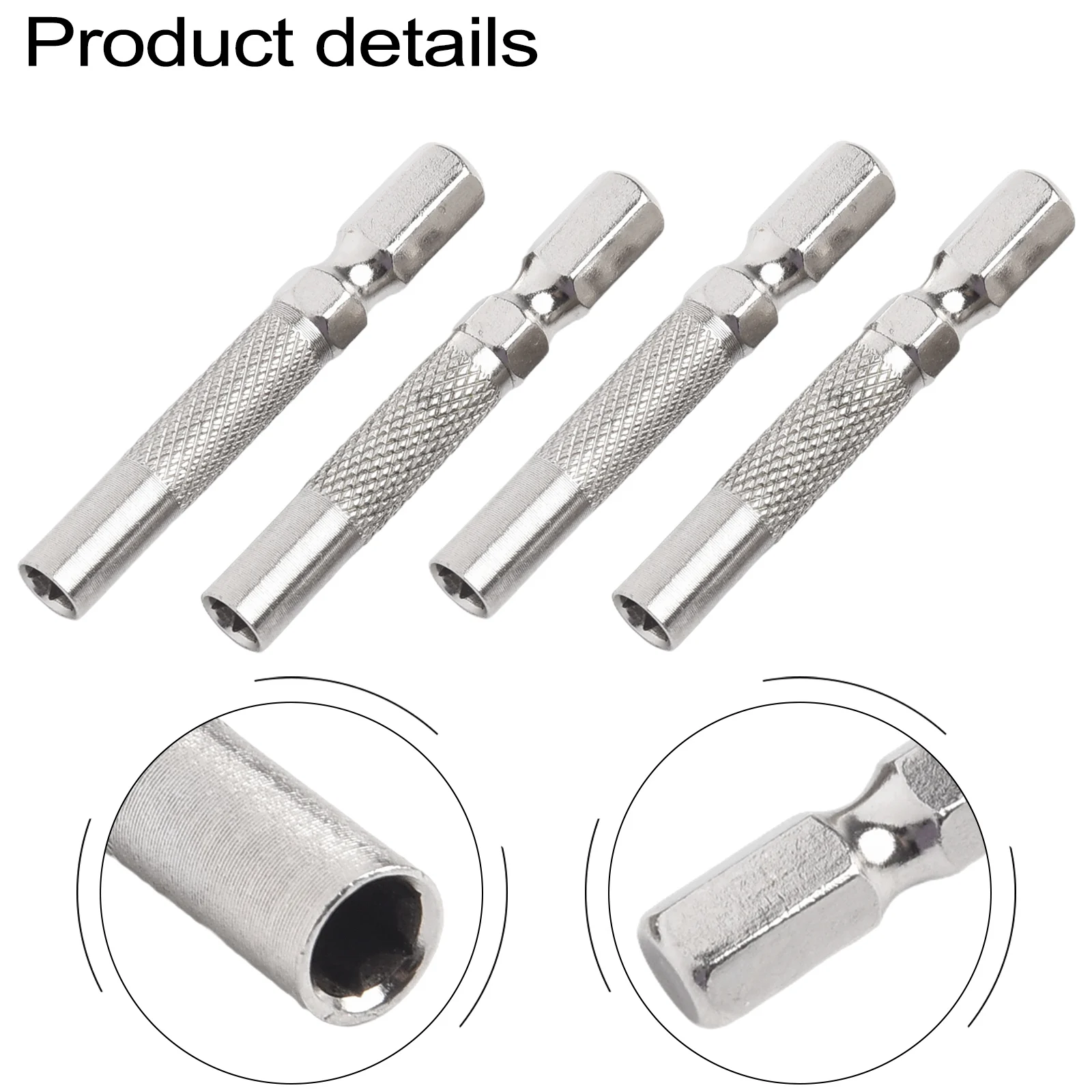 

4pcs Hex Shank 6.35mm 1/4inch Hex Insert Bit Adapter Electric Screwdriver Magnetic Screwdriver Socket Holder Hand Tool