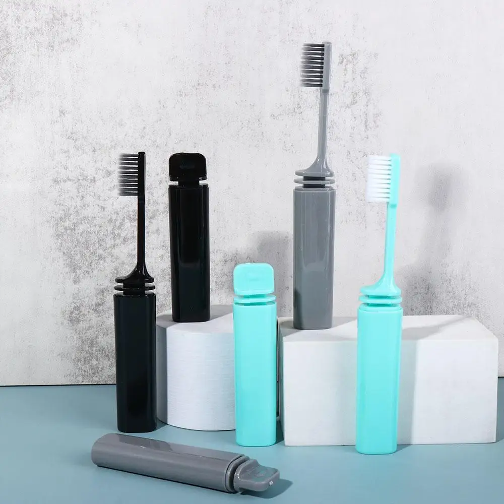 

Folding Toothbrush Hotel Soft Hair Toothbrush Oral Health Cleaner Oral Care Brush Travel Toothbrush Bamboo Charcoal Tooth Brush