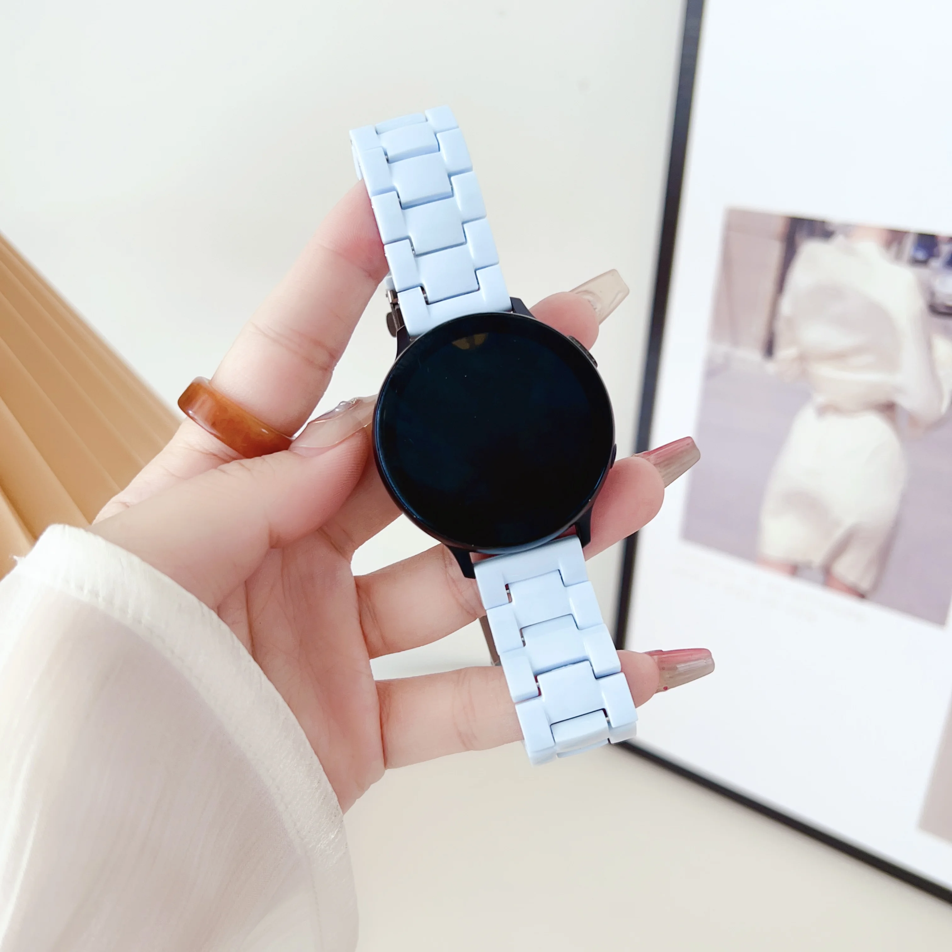 Vibrant Candy Color Resin Smartwatch Strap, 20mm/22mm
