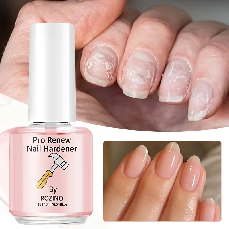 Liquido rinforzante per unghie da 16 ml, rinforza e protegge le unghie, ripara le superfici delle unghie danneggiate, migliora le unghie fragili e sottili, previene le screpolature, nutre il cucciole delle unghie, indurisce le unghie, essenziale per la cura quotidiana delle unghie, formato portatile, formula delicata senza formaldeide, migliora le unghie fragili e facilmente rotture, nutre il cucciole delle unghie in modo sano.