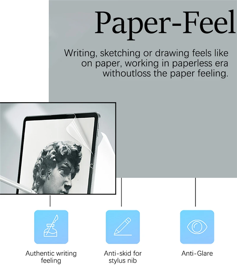 3Pcs Paper Feel Like Screen Protector for Xiaomi Redmi Pad Pro 12.1 2024 Film No Glass 4