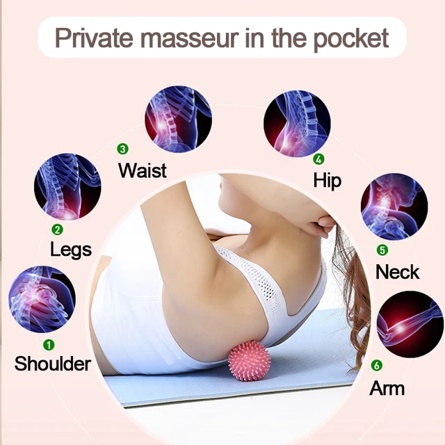 Foot massage ball with spikes pilates yoga Sports Fitness Muscle Relaxation  massage ball plantar fasciitis therapy ball AMQ001 4