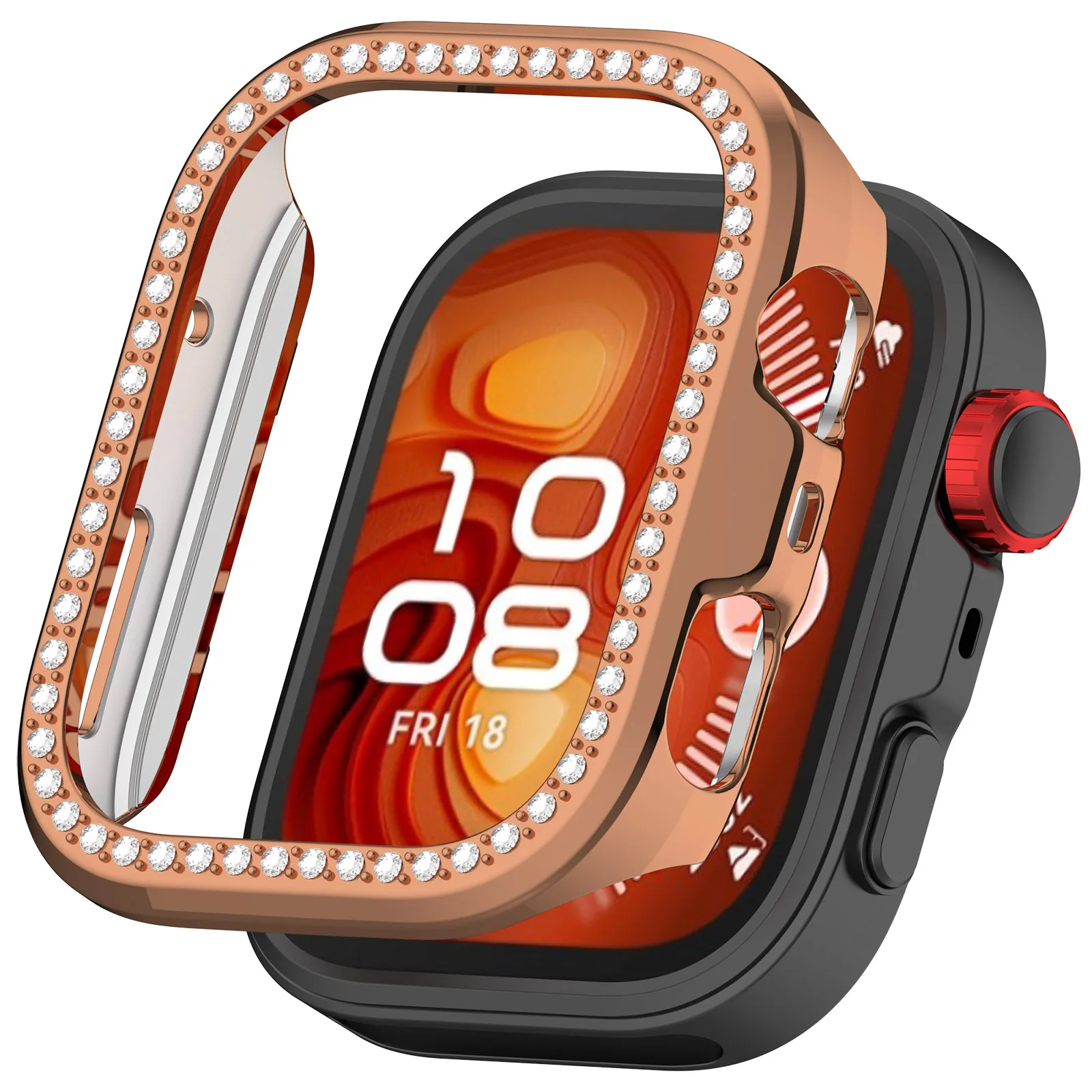Diamond Case with Strap - All-Around Hollow PC Protective Bumper Frame