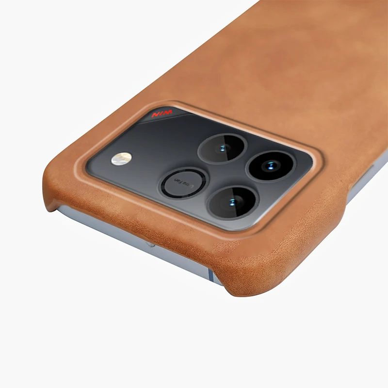 Enhanced Leather Frameless Shockproof Magnetic Wireless Charging Case