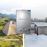 Chauffe-eau à gaz GPL 6L, en acier inoxydable, gaz Propane sans réservoir, corps GPL avec Kit d'exposition, appareil de Camping domestique 5