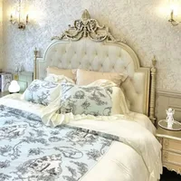 Lit double Princesse Italienne avec rangement intégré, cadre de lit King Size et têtes de lit, mobilier de chambre à coucher 6