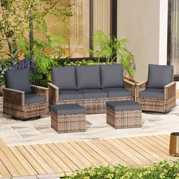 5 Pieces Patio Furniture Set, 1