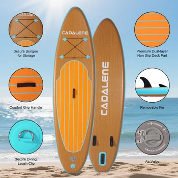 CADALENE Inflatable Stand Up Paddle Board, Durable, Lightweight SUP PaddleBoards for Youth & Adults 2