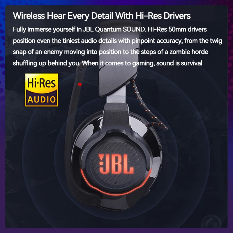 100% Original JBL Quantum 810 Bluetooth Hi-Res Gaming Headphone V5.2 Active Noise Cancellation 50ms Low Latency _ - AliExpress