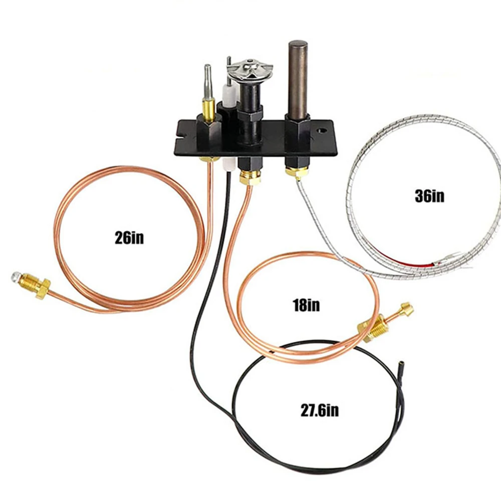 Natural Gas Nozzle with Thermopile for Majestic/ Vermont/ Castings/ Temco Natural Gas Liquefied Interchange Pilot Light Assy