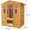 Infrared Sauna, Far & Mid - Infrared Sauna, Withstand Temp -5℉-104℉, Outdoor Indoor Wooden Sauna Room for Home-13 Low EMF Boards 5