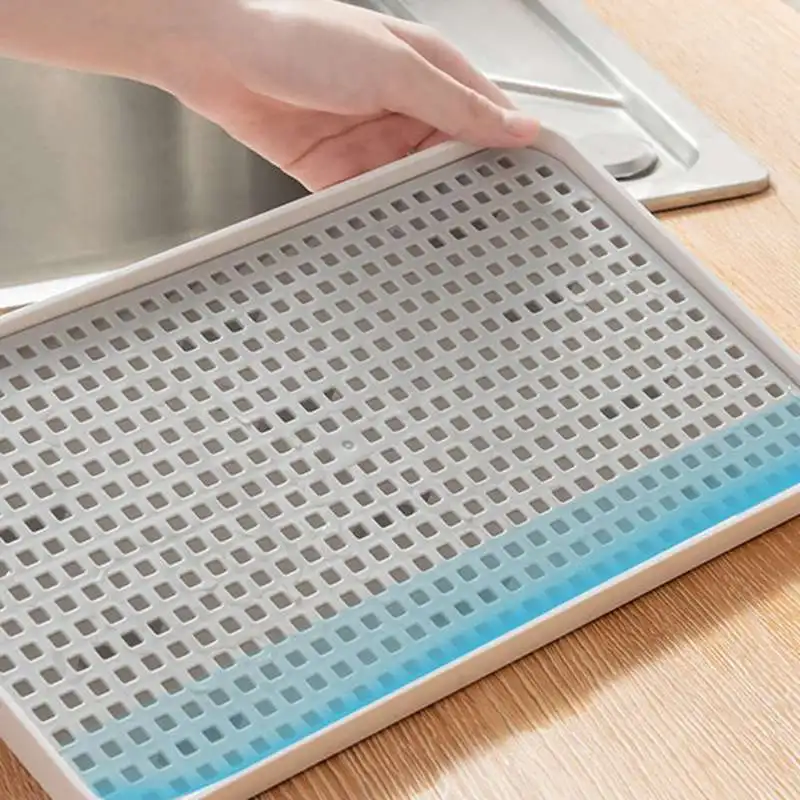 Double Layer Kitchen Drain Tray Dish Drainer Fruit Vegetable Water Drain Racks Washing Drying Rack Serving Plate Detachable Stor 5