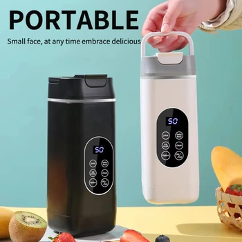 Electric Blender Rechargeable Portable Juicer USB Charging Hand Blender Electric Fruit Juicer 12 Blades Crushed Ice Juicer Cup 1